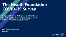 The Health Foundation Covid-19 survey: A report of survey findings on public attitudes towards a potential smartphone app to ‘track and trace’ Coronavirus outbreaks